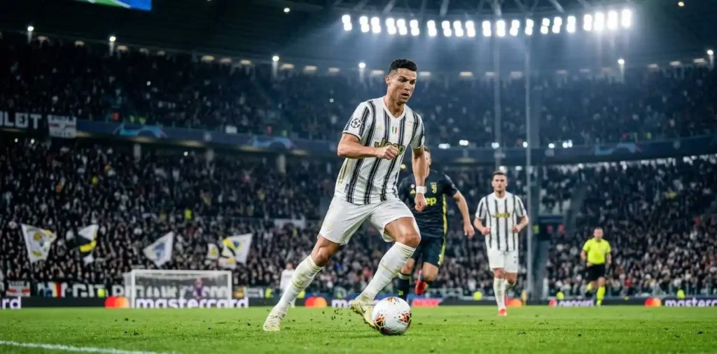 Cristiano Ronaldo playing for Juventus