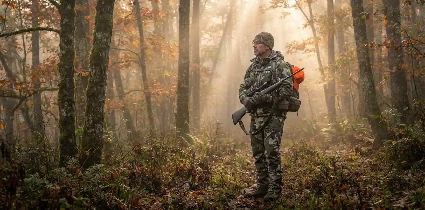 Hunter enjoying a quiet morning in the forest