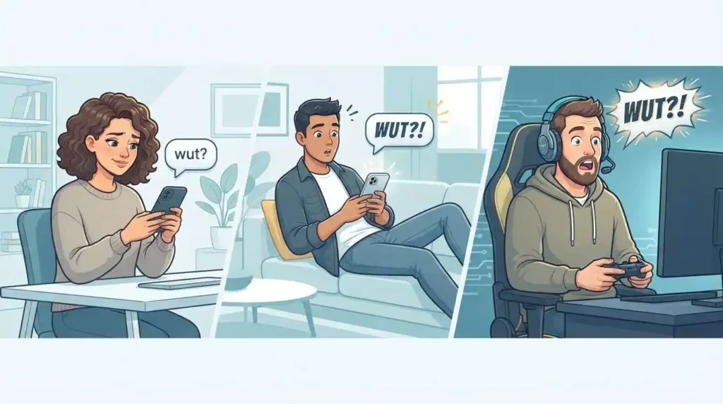 Adults using WUT in casual online conversations
