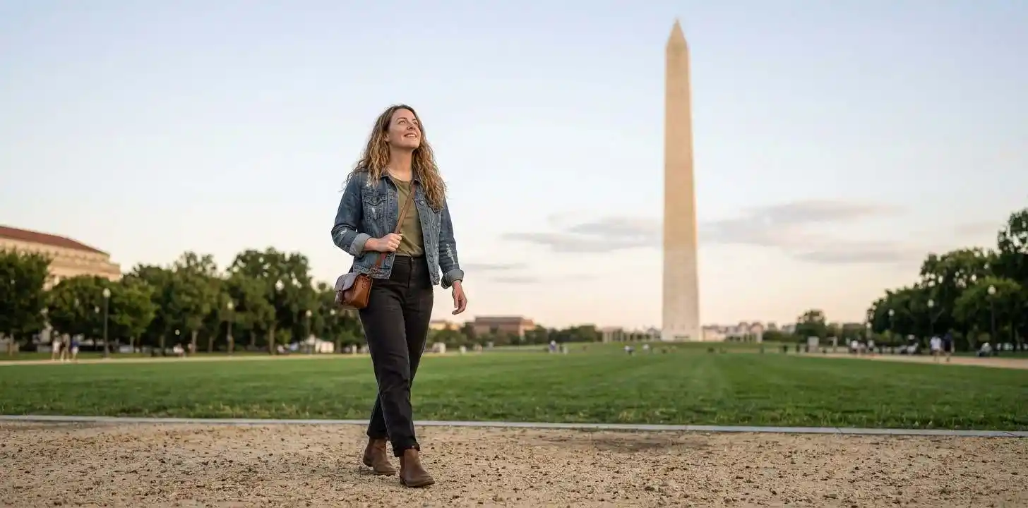Washington monument captions